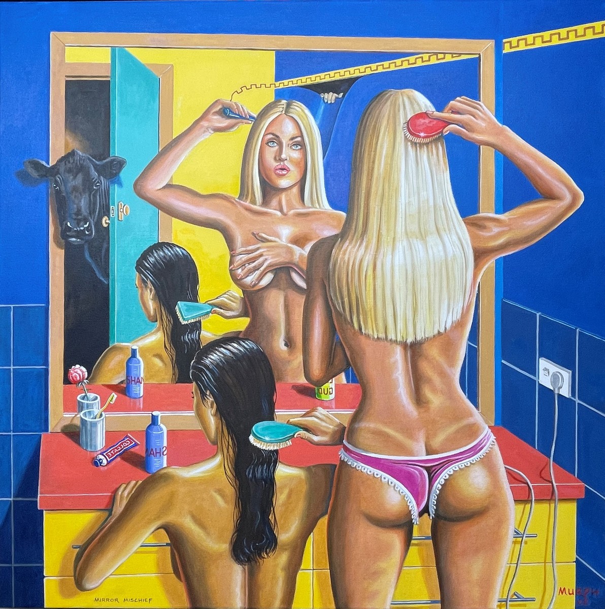 Two Sister's Mirror Mischief